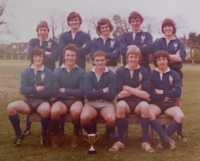 Peter Morgan captain of Haverfordwest Youth County 7s winners in late 1970s